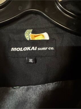 Molokai‎ Surf Co. Men’s Black Casual Button-Down Shirt - XL